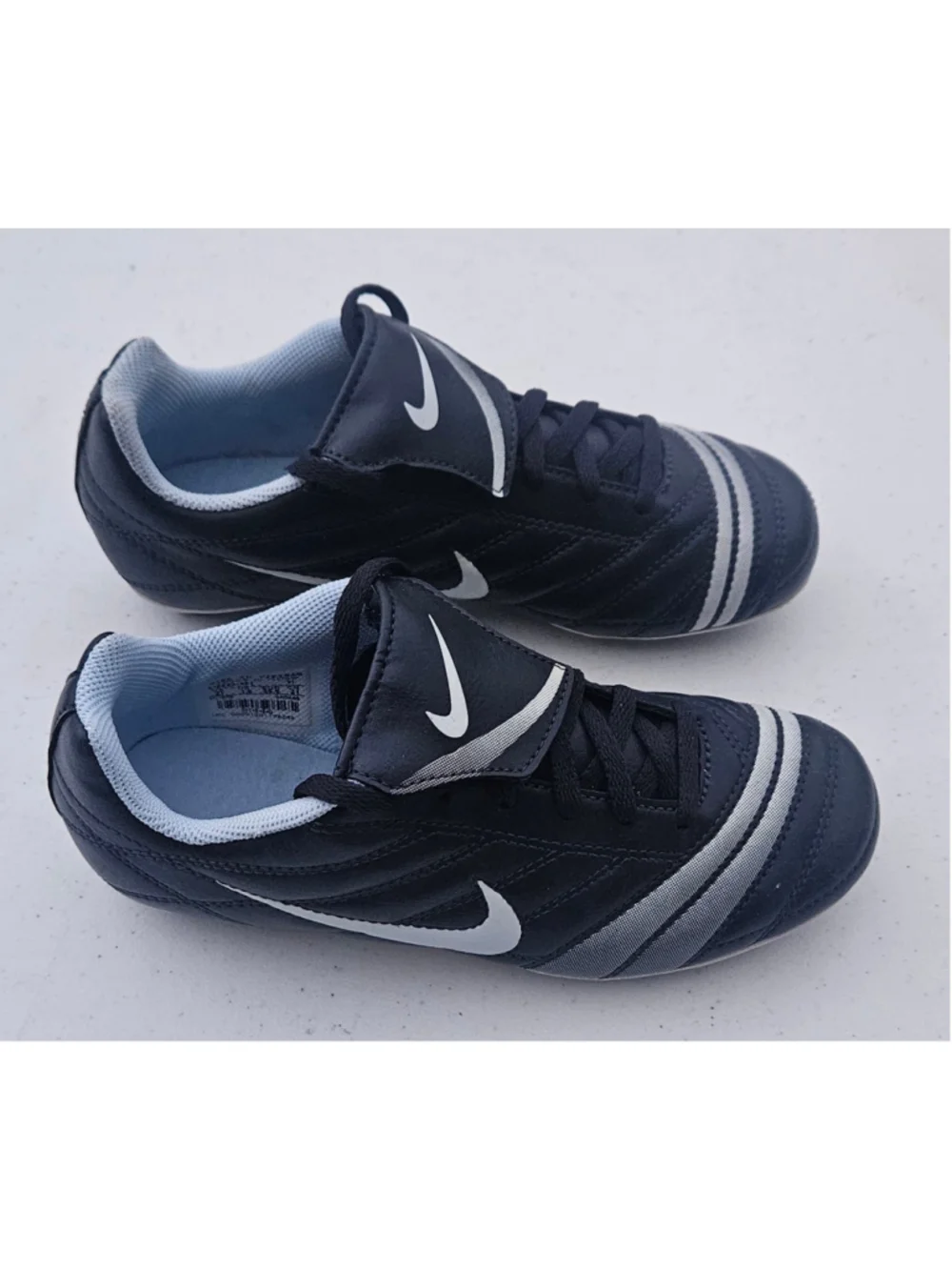 Nike Jr Premier FG-R Soccer Cleats 316223-441 Black Blue Size 2Y BRAND NEW